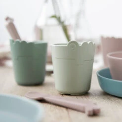 Done By Deer KIDDISH MINI MUG 2 PACK CROCO GREEN