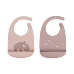 Done By Deer SILICONE BIB OZZO POWDER TWO PACK