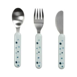 Done By Deer CUTLERY SET DREAMY DOTS BLUE