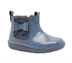 WONDERLAND DUATY BLUE PATENT ZIP UP BOOTS