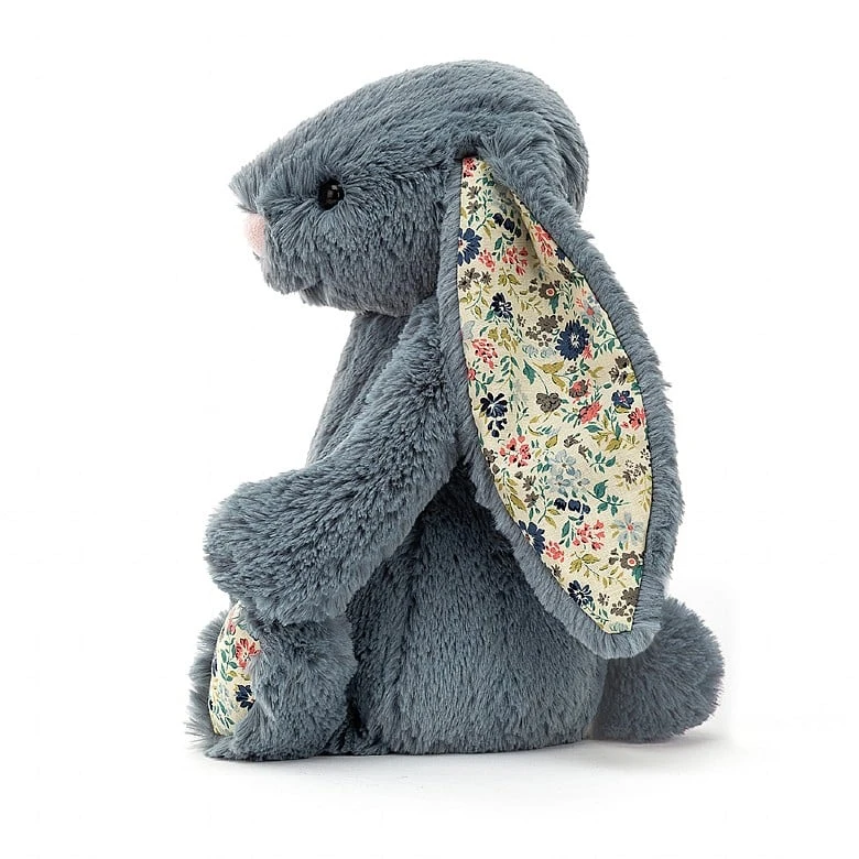 JELLYCAT SMALL BLOSSOM DUSKY BLUE BUNNY 2 JELLYCAT SMALL BLOSSOM DUSKY BLUE BUNNY - Image 2