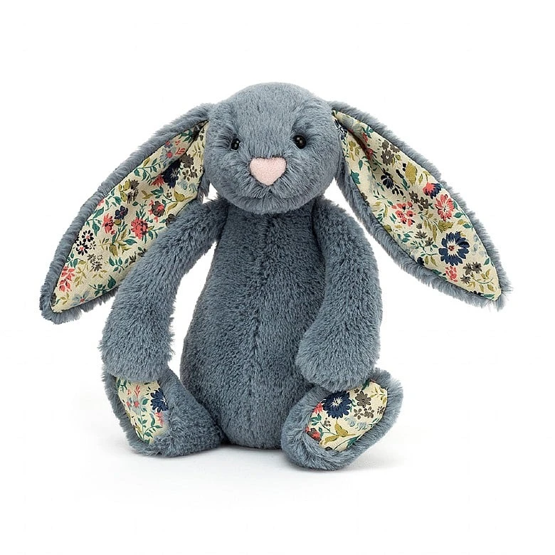 JELLYCAT SMALL BLOSSOM DUSKY BLUE BUNNY 1 JELLYCAT SMALL BLOSSOM DUSKY BLUE BUNNY