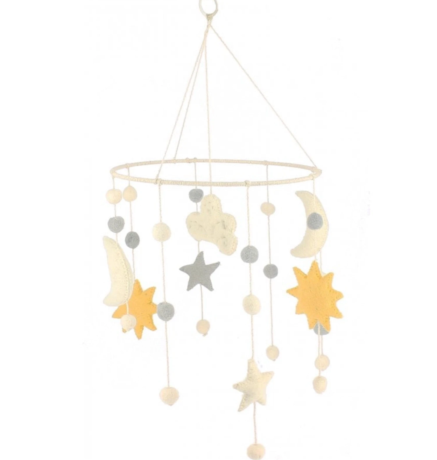 SUN, MOON AND STARS FELT MOBILE 1 SUN, MOON AND STARS FELT MOBILE