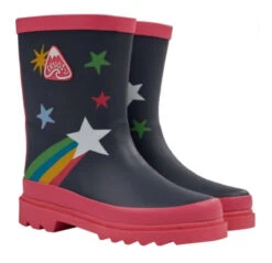 Frugi EXPLORER INDIGO/STARS WELLINGTON BOOTS